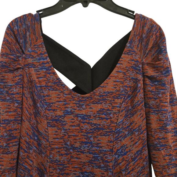 BCBGeneration Crisscross Back Rouge Print Dress Women’s Size M Burgundy - Picture 3 of 7